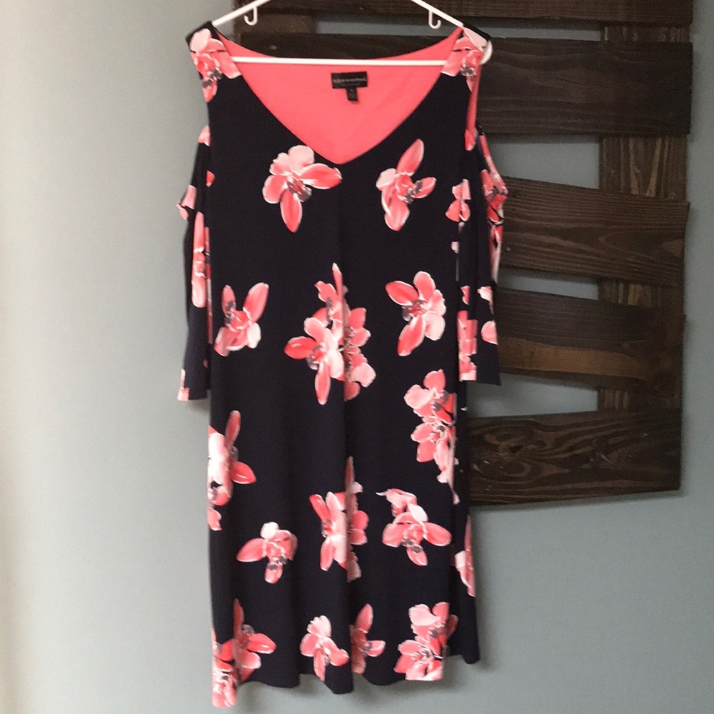 Cute Navy & Coral Dress